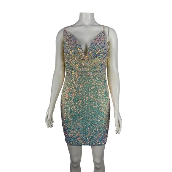 NEW Miss Avenue Sequin Dress Small Homecoming Hoco Prom Short Mini - Picture 1 of 8